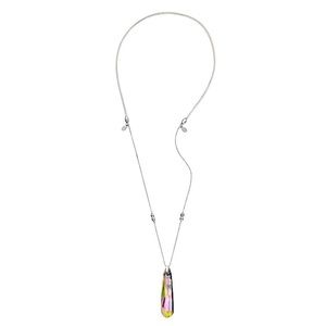 💛Rare stunning Alex and Ani Swarovski Crystal Infusion Pendant silver Necklace